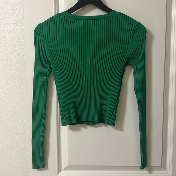 H&M Ribbed Cardigan - Green- Small - Picture 3 of 3